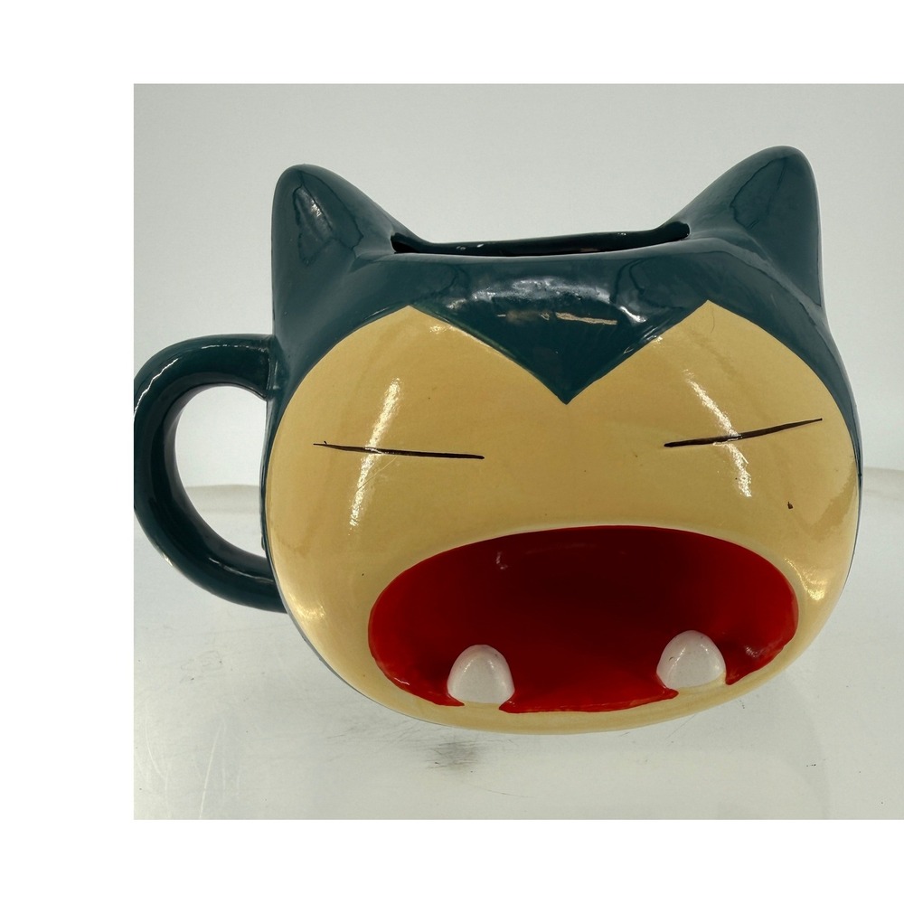 Pokemon Snorlax Ceramic Mug Planter 2021 Nintendo 3D Face Oversized 4"